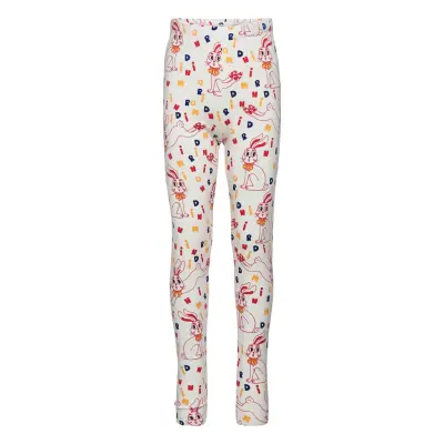Mr Rabbit Aop Leggings Leggings Vit Mini Rodini