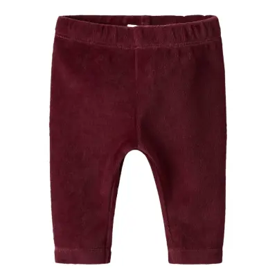 name it Nbfroxy Vel Legging - Burgundy - 62