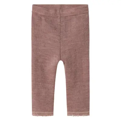 Name It Nbfwang Wool Needle Legging Solid Noos Rosa