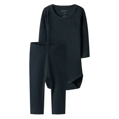 name it Nbnkab Ls Body Legging Set Noos - Navy - 80