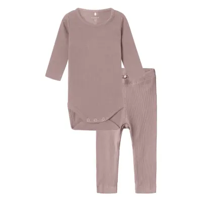 Name It Nbnkab Ls Body Legging Set Noos Rosa