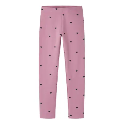 name it Nkfdavina Aop Swe Legging  Bru Noos - Pink - 86