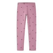 name it Nkfdavina Aop Swe Legging  Bru Noos - Pink - 92