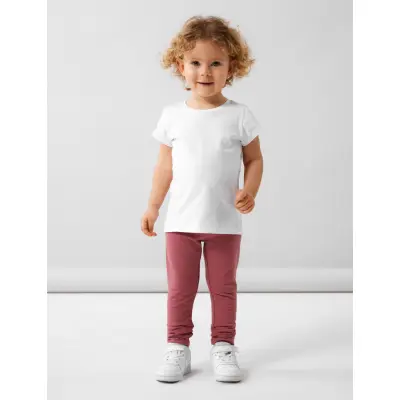 name it Nkfdavina Solid Swe Legging  Bru N Noos - Burgundy - 80