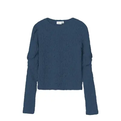 name it Nkflonnis Ls Xsl Short Top - Navy - 116