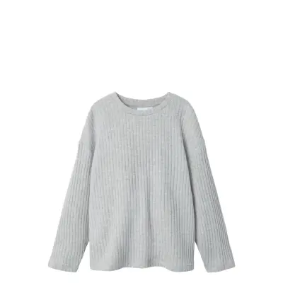 name it Nkfrikka Ls Rlx Top - Grey - 134-140