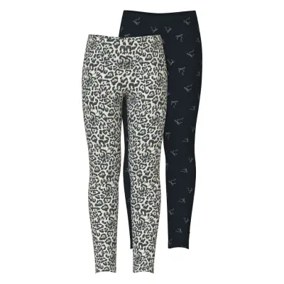 name it Nkfvivian 2P Aop Legging - Grey - 152