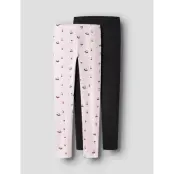 name it Nkfvivian 2P Aop Legging Noos - Pink - 122-128