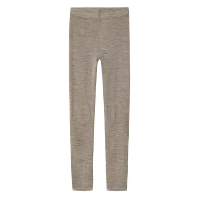 name it Nkfwang Wool Needle Legging Solid - Beige - 134-140