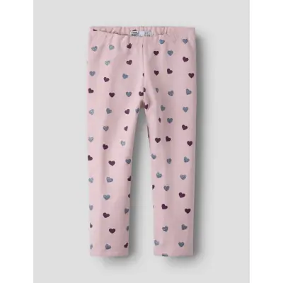 name it Nmfsolea Legging Swe Bru - Pink - 104