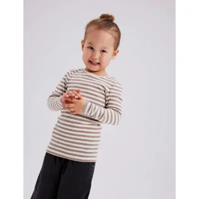 name it Nmfsuraja Xsl Ls Top Noos - Beige - 92