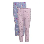 name it Nmfvivian 2P Aop Capri Legging - Pink - 98