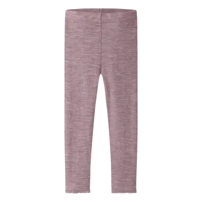 name it Nmfwang Wool Needle Legging Solid Noos - Pink - 110