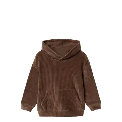 name it Nmmnelur Rlx Sweat Wh - Brown - 104