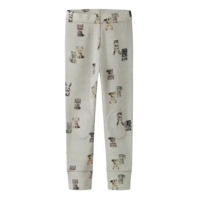 Name It Nmmwang Wool Rib Longjohn Aop Kräm