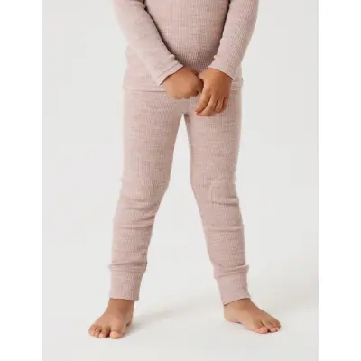 name it Nmnwax Wool Rib Legging Noos - Pink - 122