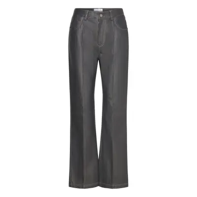 Nana Leather Pants Trousers Leather Leggings/Byxor Grå Hosbjerg