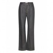 Nana Leather Pants Bottoms Trousers Leather Leggings-Byxor Grey Hosbjerg