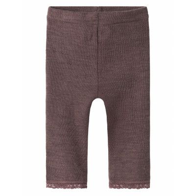 Name It Nbfwang Wool Needle Legging Solid Noos Brun
