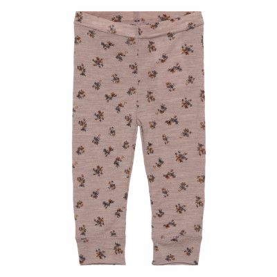 Nbfwang Wool Rib Legging Aop Xxiii *Villkorat Erbjudande Leggings Beige Name It