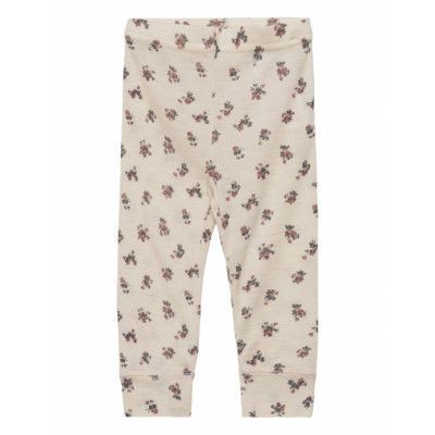 Nbfwang Wool Rib Legging Aop Xxiii *Villkorat Erbjudande Leggings Creme Name It