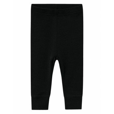 Name It Nbmwang Wool Rib Longjohn Svart