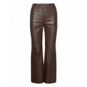 Nectar Designers Trousers Leather Leggings-Byxor Brun Weekend Max Mara