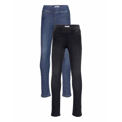 Nkfpolly Dnmtinn Legging 2 Pck Jeans Slim Jeans Svart Name It