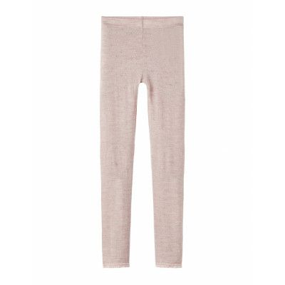 Nkfwang Wool Needle Legging Solid Xxiii *Villkorat Erbjudande Leggings Rosa Name It