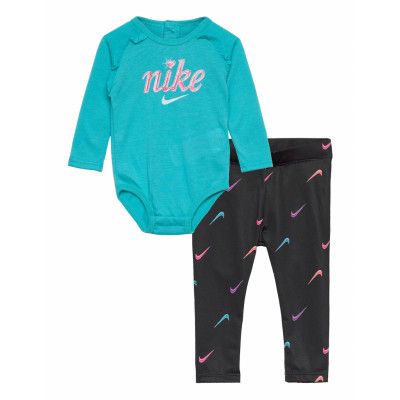 Nkg Ls Bodysuit Legging Set Sets Sets With Body Multi/mönstrad Nike