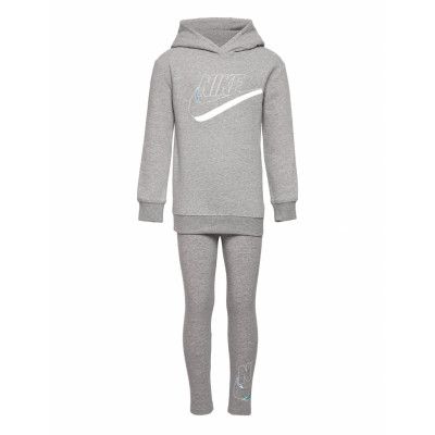 Nkg Mini Me Po Legging Set Sets Sweatsuits Grå Nike