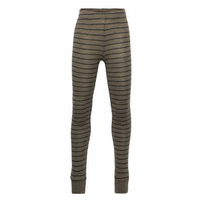 Nkmwang Wool Plain Aop Longjohn Xxii Outerwear Leggings Base Layer Bottoms Grön Name It