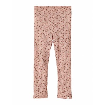 Nmffarga Slim Wool Leggings Aug Lil *Villkorat Erbjudande Leggings Rosa Lil'Atelier