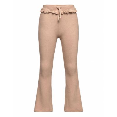 Nmfthora Slim Bootcut Legging Lil Bottoms Trousers Beige Lil'Atelier