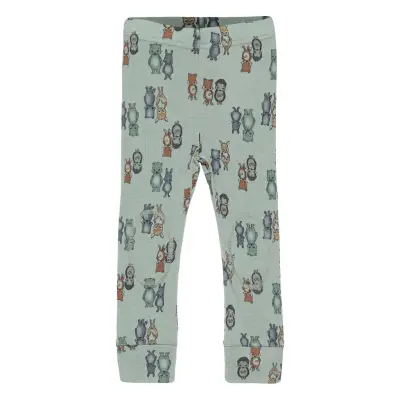 Nmmwang Wool Needle Longjohn Leggings Grön Name It