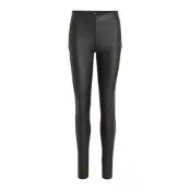 Object Objbelle Mw Coated Leggings Noos Svart