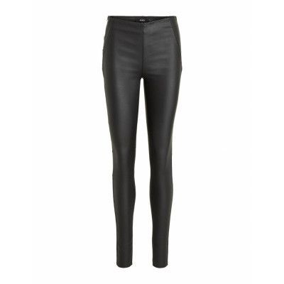 Object Objbelle Mw Coated Leggings Noos Svart