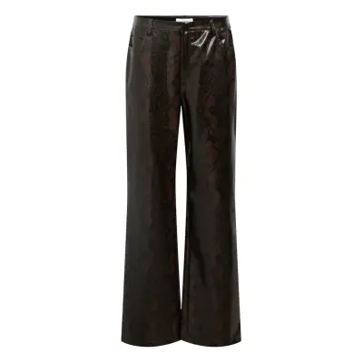 Object Objebba Hw Straight Snake Pant 141 Brun