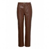 Objthora Hw L Pants 122 Trousers Leather Leggings/Byxor Brun Object