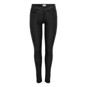 ONLY Onlanne K Mid Waist Coated Pnt Noos Svart