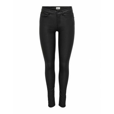 ONLY Onlanne K Mid Waist Coated Pnt Noos Svart
