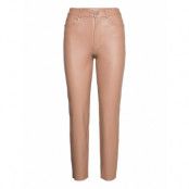 Onlemily Hw St Ank Faux Leather Pnt Trousers Leather Leggings/Byxor Brun ONLY