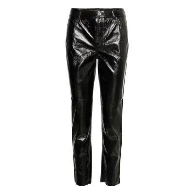 Onlemily-Venyl Hw St Ank Pant Pnt Trousers Leather Leggings/Byxor Svart ONLY