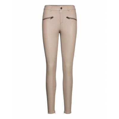 Onlhenrietta Bf Faux Leather Pant Otw Leather Leggings/Byxor Beige ONLY