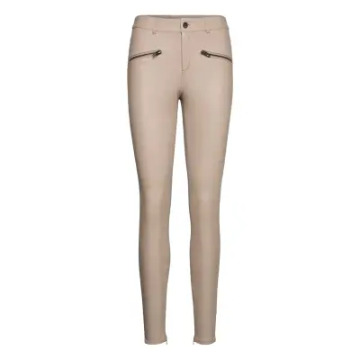 Onlhenrietta Bf Faux Leather Pant Otw Leather Leggings/Byxor Beige ONLY