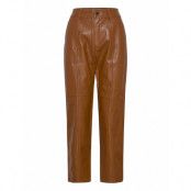 Onljacky Faux Leather Ancle Pant Otw Trousers Leather Leggings/Byxor Brun ONLY