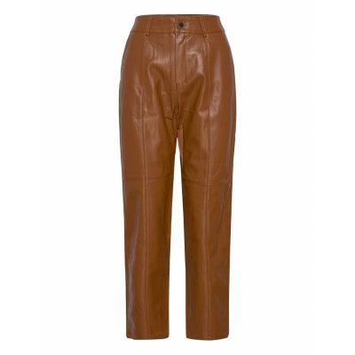 Onljacky Faux Leather Ancle Pant Otw Trousers Leather Leggings/Byxor Brun ONLY
