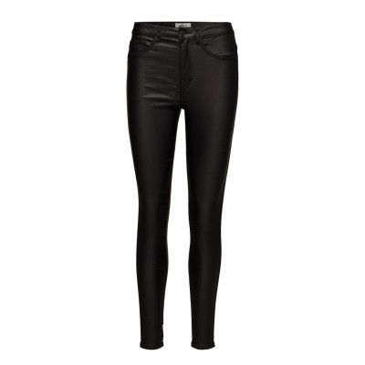Onlroyal Hw Sk Rock Coated Pim Bottoms Trousers Leather Leggings-Byxor Svart ONLY
