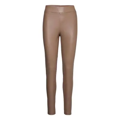 Onlsuper-Star Faux Lea Legging Pnt Noos Leather Leggings/Byxor Brun ONLY