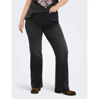 ONLY Carmakoma Carroyal Mid Waist Flared Legging Noos - Black - 54 x 32